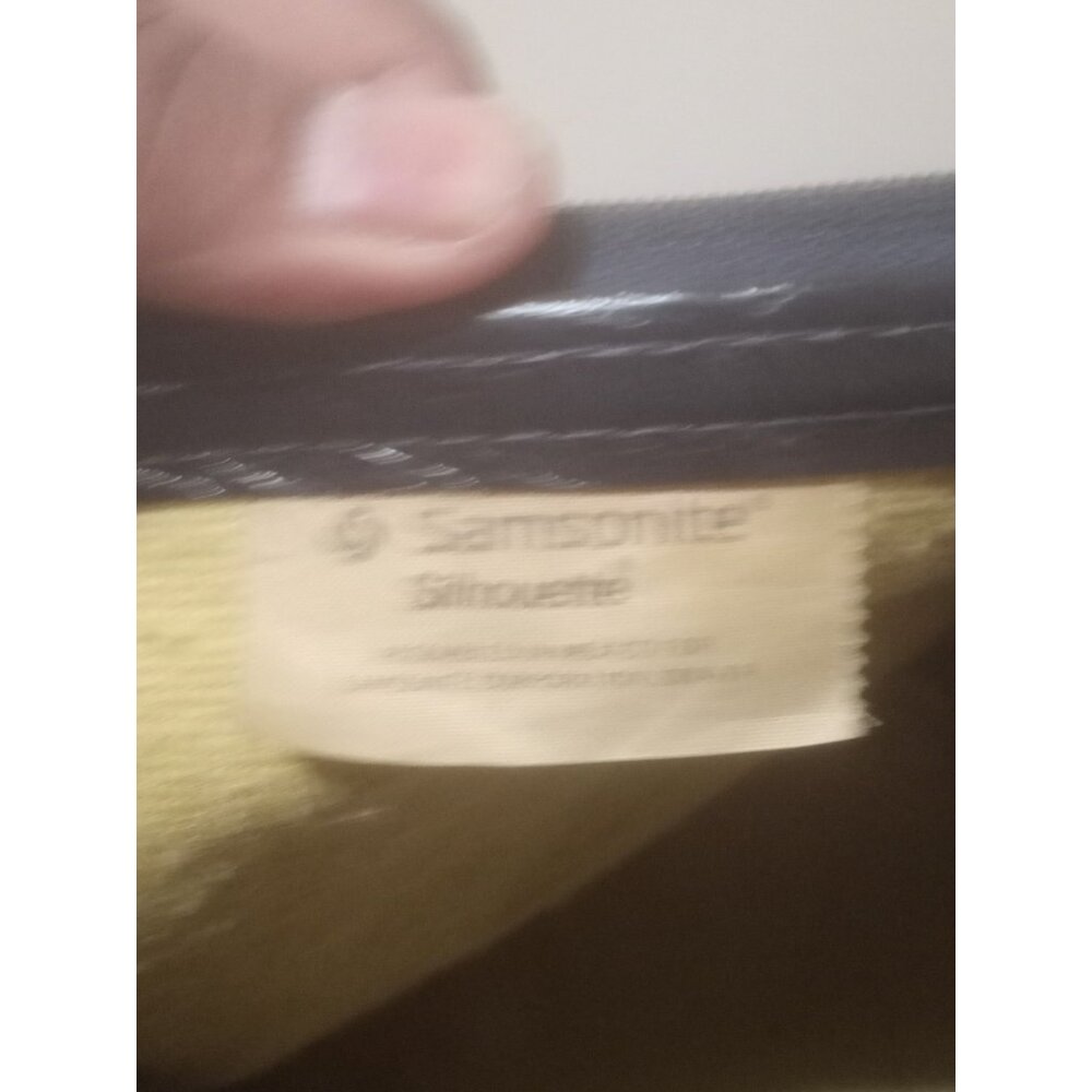 Vintage Samsonite Messenger Bag Navy Blue Leather Inner Pockets carry Handle - Picture 9 of 10